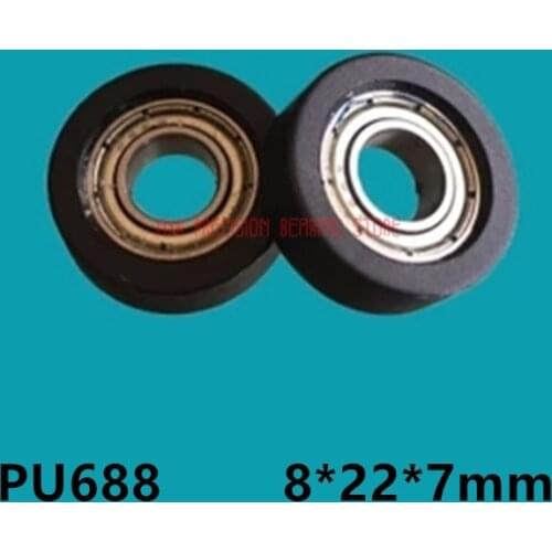 10PCS 8*22*7mm polyurethane rubber roller bearing small wheel pulley wheel sorter 688 drawer pulley wheel package