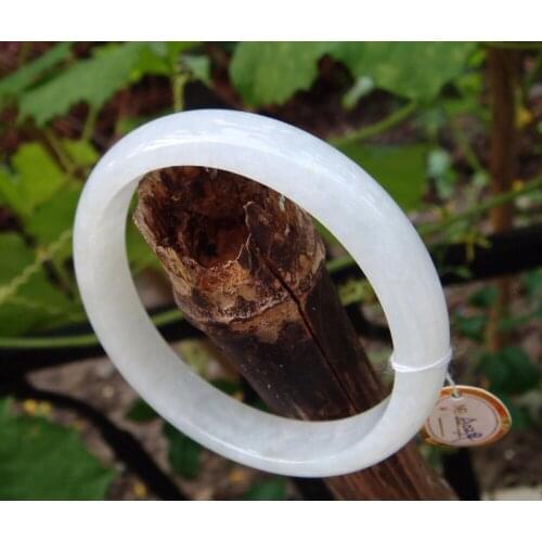 100% Natural Untreated Icy Jadeite Emerald Jade Bangle Bracelet 57-60MM