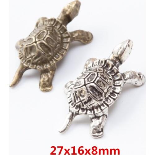 15 pieces of retro metal zinc alloy tortoise pendant for DIY handmade jewelry necklace making 7290