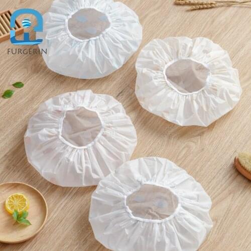FURGERIN 2PCS Shower Cap Bathing elastic hair shower hat waterproof bath cap for women Sauna Hat hair bonnet