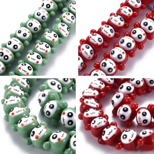 Czech Lampwork Beads Colorful Trumpet Flower Shape Loose Beads for Bracelet Earrings DIY Jewelry Making about 237pcs~243pcs/Bag