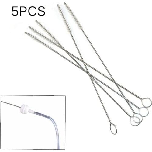 5PCS Reusable Straw Cleaning Brushes Stainless Steel Wash Drinking Pipe Straw Brush Cleaner Household Kitchen Accessories
