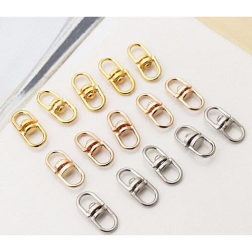 50pcs Metal Swivel Hook Clasp 20mm Bag Pendant Keychain Component Kc Gold/Bronze/Silver Color Connector For Diy Jewelry Making