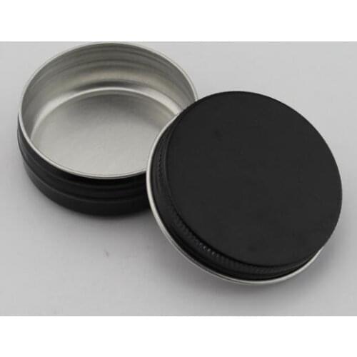 500 x 15g Empty Mini Black Aluminum Cream Jar Pot Nail Art Makeup Lip Gloss Empty Cosmetic Metal Tins Containers SL24