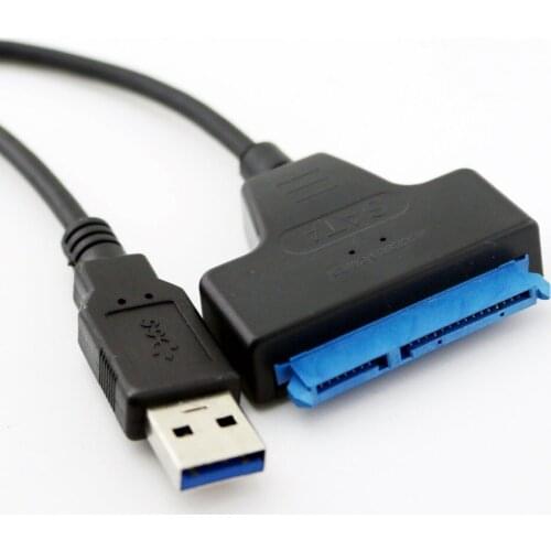 5x USB 3.0 A Male To SATA 22 Pin Female Hard Disk Drive SSD Adapter Connector Cable Cord 2.5 Inch 20cm