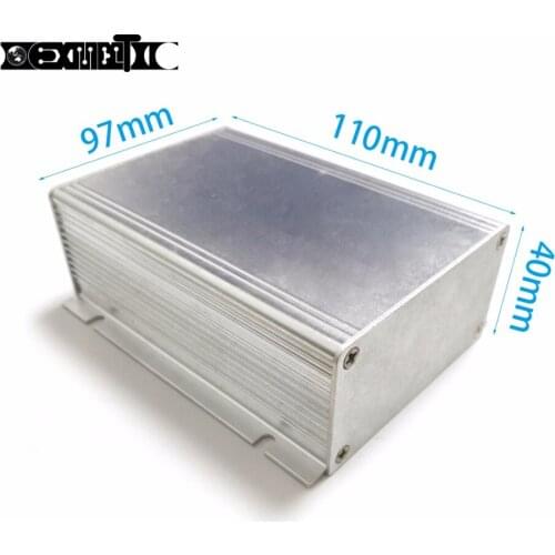 Aluminum enclosure 97x40x100mm electronics PCB project extrusion box wall mounting splitted boxes DIY NEW