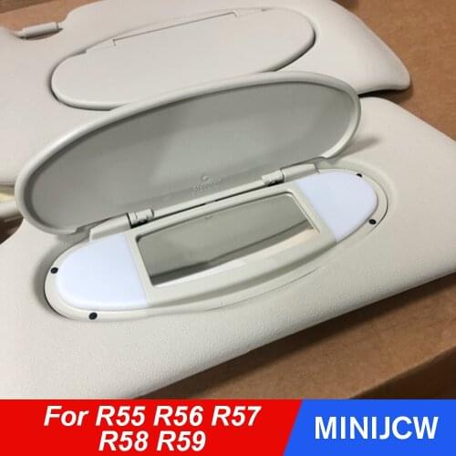 Car Sun Visor Shield Sunshade Panel Housing Vanity Mirror Cover For Mini Cooper S One JCW R55 R56 R57 R58 R59 Car Accessories