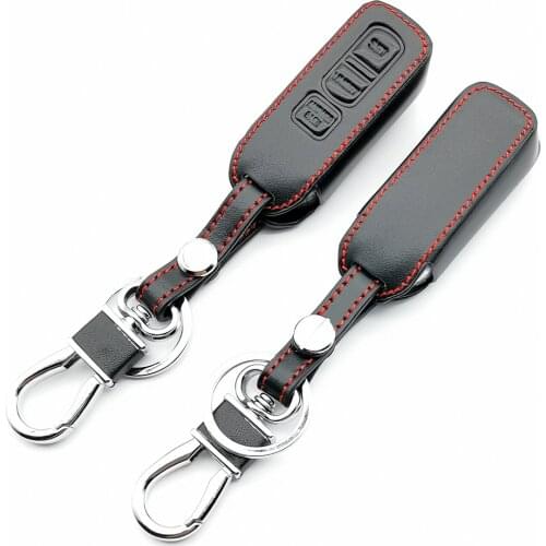 3 Buttons 100% Leather Remote Motor Key Case Fob For Honda Scoopy Vario Monkey PCX 125 150 153 2018 2019