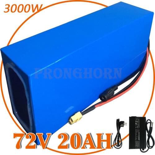 72V Lithium Battery Pack 72V 10Ah 12Ah 13Ah 15Ah 16Ah 18Ah 20Ah Electric Bicycle Batttery for 72V 1000W 1500W 2000W +84V Charger