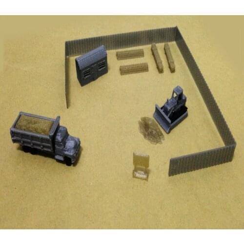 12pcs/set Train Railway Model Scene Z Ratio 1:220 Road Engineering Scene Accessories Set