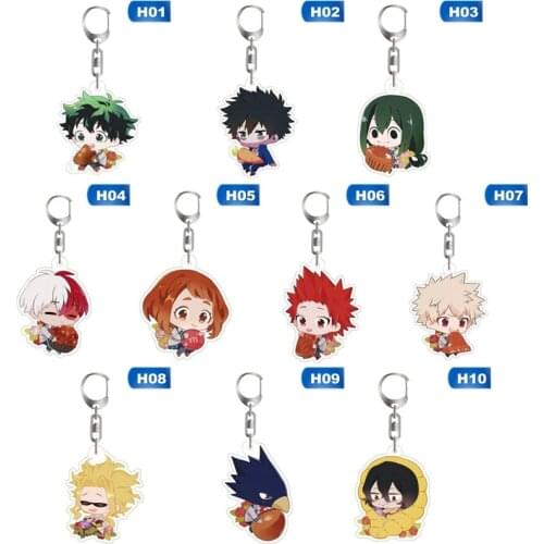 10 Styles Boku No Hero Academia PVC Soft Keychain Pendant My Hero Academia Gift Jewelry Accessories Llavero Chaveiro