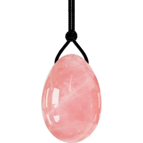 Natural Rose Quartz Yoni Egg 3 Sizes Kegel Exercise Jade Egg Vagina Muscle Tightening Feminine Hygiene Crystal Massage Balls