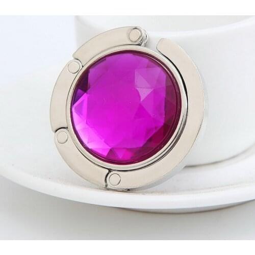 By dhl 100pcs Bag Hook Portable Foldable Folding Table Purse Bag Hook Hanger Holder Handbag Crystal