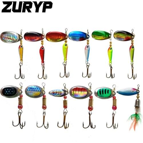 ZURYP Spinner lure 5.5-8cm 2.5g-12.5g fishing lures tail spinning for fishing Imitation artificial bait Wobblers for Pike