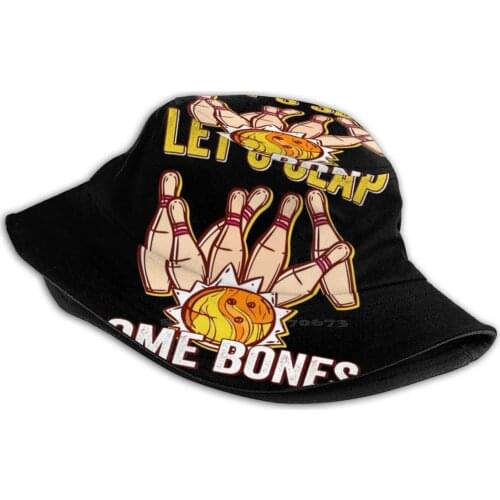 Bowling Lovers Unisex Fisherman Hats Bucket Hats Lets Slap Some Bones Bowler Strike Bowling Ball Bowling Team Bowling Club