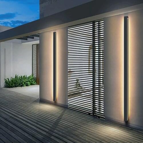LED Outdoor Wall Light Long Wall Light Modern Waterproof IP65 villa Porch Garden Wall Lamp Led patio exterior Wall Wall sconces