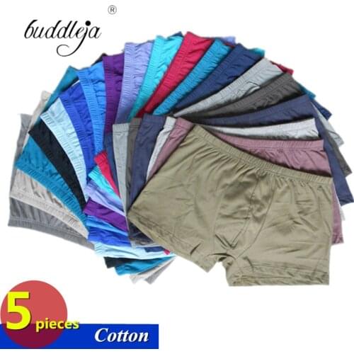 5 Pieces/lot Underwear Men Boxer 100% Cotton mens boxers male Panties Underpants Comfortable Shorts Short Cuecas Underwears
