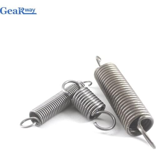 Gearway 2pcs Extension Spring Small Tension Springs 1.2mm Thickness 12mm OD 150-300mm Length Steel Long Extension Spring