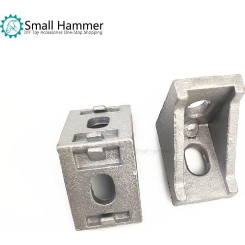 2PCS Aluminum 2020 corner code with protrusion reversal bracket angle piece right angle seat DIY connector 90 degree