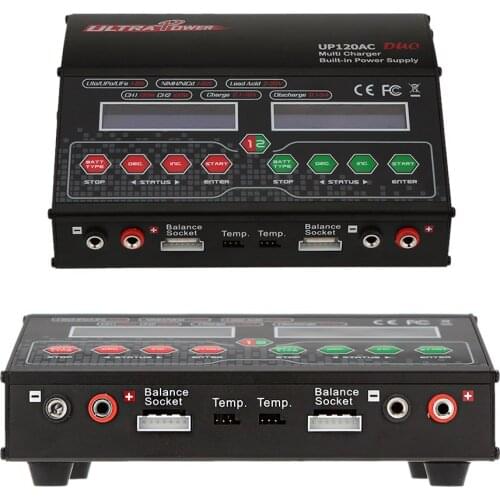 UP120AC DUO 120W/120W LiIo LiPo LiFe NiMH NiCD Battery Multi Balance Charger Discharger RC Car Drone Boat Multicopter Parts