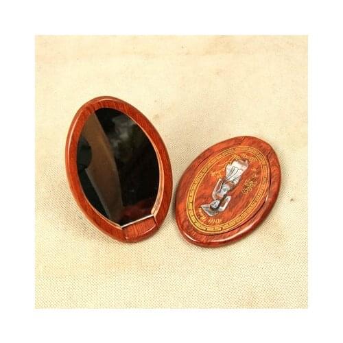2pcs Vietnam mahogany wood small mirror makeup mirror with mosaic shell handicraft mirror