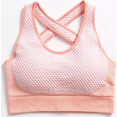 Women Gym Sports Bras Workout Tops Active Wear Women Training Suit Crop Tops Seamless Yoga Bra Female Fitness Push Up Sportswear