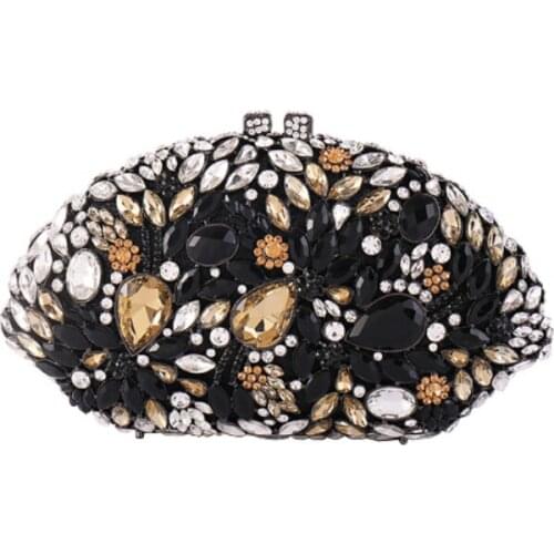 Female Socialite Hollow Out Diamond Wedding Party Clutches Bags Handbag Purse Women Crystal Clutch Evening Bags Minaudiere Bag