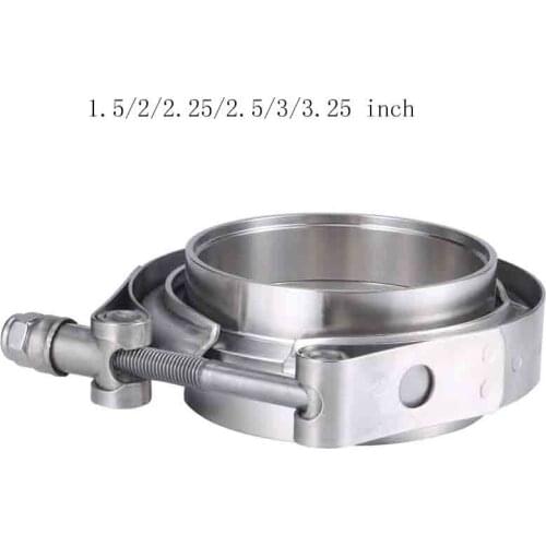 1.5/2/2.25/2.5/3/3.25 inch Turbo Exhaust V-Band Clamp Stainless Steel Male/Female Flange Kit
