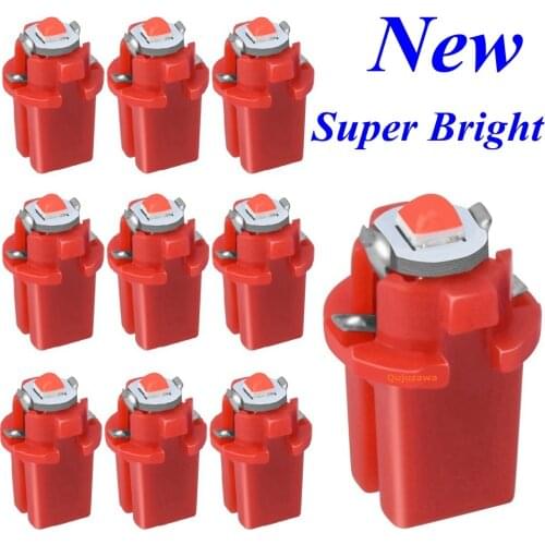 10PCS 2020 NEW T5 B8.3D B8.3 Super Bright LED Bulbs Car Panel Gauge Speedo Dash Lamp Auto Dashboard Instrument Cluster Lights