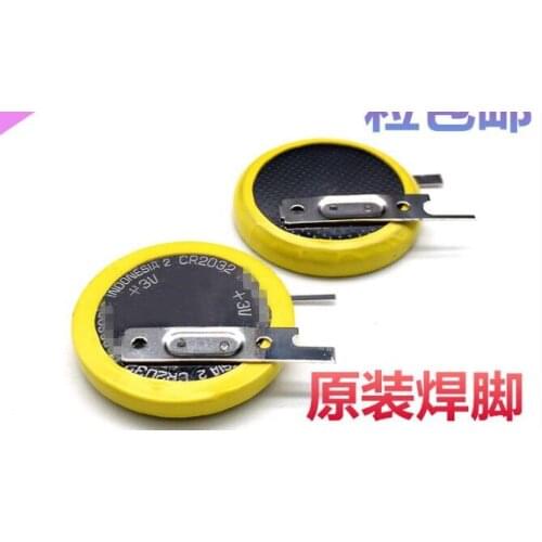 10PCS Brand New Original Japanese Button Battery CR2032/VCN with Solder Leg Device Motherboard CMOS Battery