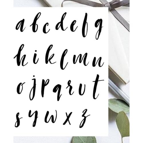 14*18CM Lowercase Letter Transparent Clear Stamps Silicone Seals Roller Stamp Christmas DIY Scrapbooking Photo Album/Card Making