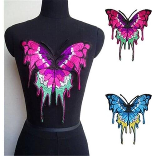 10pcs/lot Large Sew Embroidery Patch Butterfly Women Shirt Clothing Decoration Sewing Accessory Diy Applique