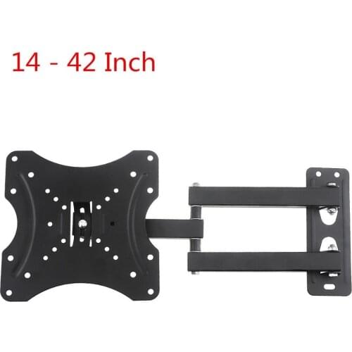 35KG Adjustable TV Wall Mount Bracket Flat Panel TV Frame 15 Degrees Tilt with Level for 14 - 42 Inch LCD LED Monitor Flat Pan