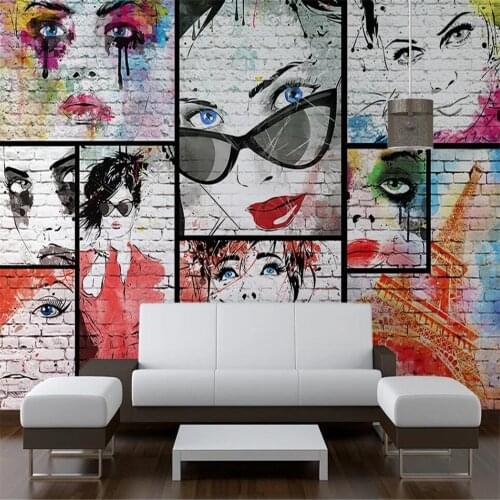 Milofi custom 3D wallpaper mural fashion beauty graffiti living room bedroom background wall decoration wallpaper