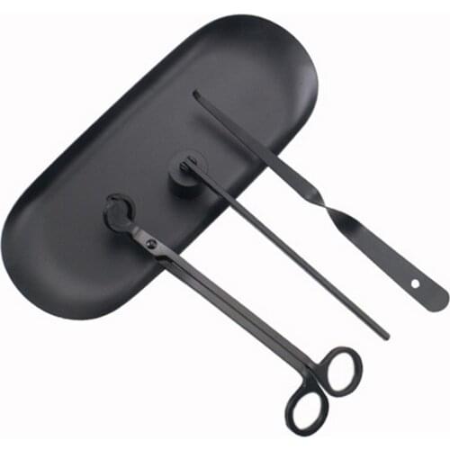 4Pcs Stainless Steel Candle Snuffer Trimmer Hook Dipper Scissors Clipper Oil Lamp Trim Scissor Snuffer Tool