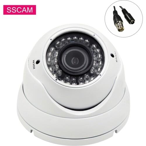 5MP AHD Varifocal Surveillance CCTV Camera 2.8-12mm White Color Home Security Vandalproof Infrared Dome Camera 30M IR Distance