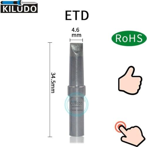 KILUDO 5Pcs ET Soldering Iron Tips Welding Tools ETD Tip for Weller WES50/WES51/WESD51