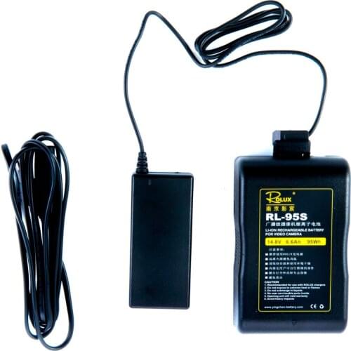 95Wh Li-ion Battery V-Mount V-Lock + Travel Charger D-tap for DSLR Camcorder