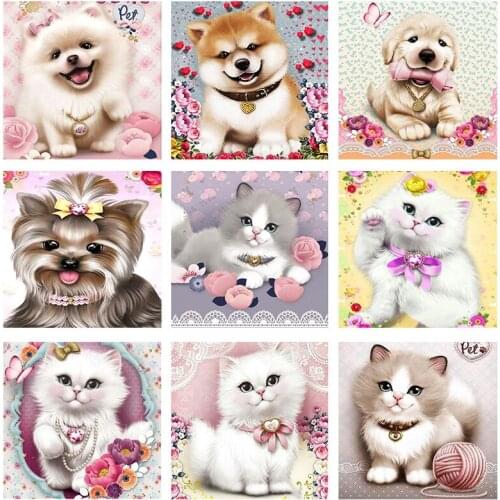 5d Diamond Painting Diamond Cat Full Square/round Stones Cartoon Embroidery Rhinestone Picture Diamond Mosaic Needlework CD028