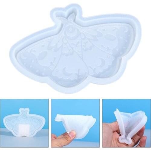 Butterfly Coaster Crystal Epoxy Resin Mold Tray Plate Cup Mat Pad Silicone Mould 97QE