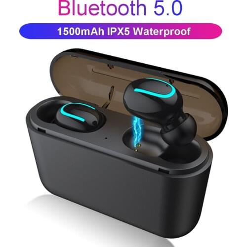 50PCS Bluetooth 5.0 Headset TWS Wireless Earphones Twins Earbuds 5D Stereo earphones