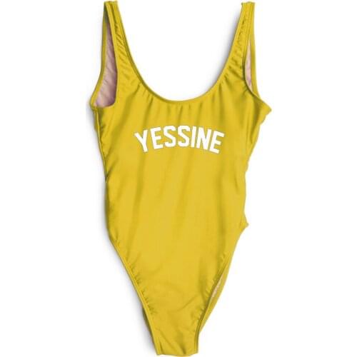 Letter print bodysuit swimwear bathing suit beachwear one piece jumpsuit summer sexy low back sexy rompers high quality