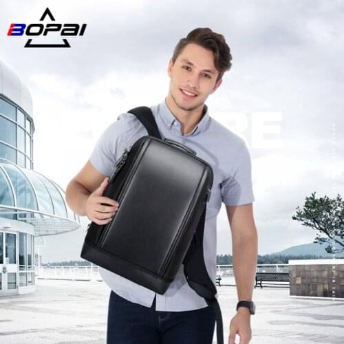 BOPAI Anti-theft Backpack 15.6inch Laptop Bag Men Fashion Waterproof Travel Backpack Male School Backpack For Men Luggage Bags