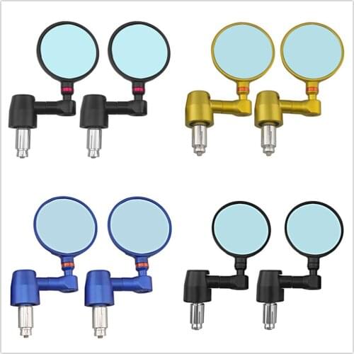 Black/Red/Blue Universal Motorcycle Mirror Motorbike Side Mirrors Rearview Handle Bar End Mirror For Yamaha Honda Suzuki Benelli