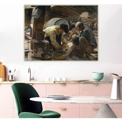 Citon Joaquin Sorolla《And They Still Say Fish are Expensive!》Canvas Art Oil Painting Picture Backdrop Wall Decor Home Decoration