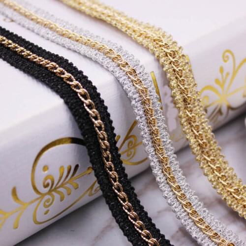 DIY 1.5m Gold Lace Trim Ribbon Curve Lace Fabric Sewing Centipede Braided Lace Wedding Craft DIY Clothes Accessories Home Decor