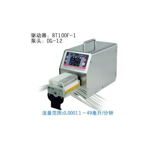 BT100F-1 DG6-12 SS shell Industrial Medical Lab Dispensing Dosing Filling Peristaltic pump 0.00016-26ml/min