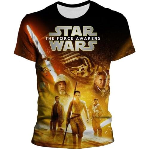 Oversized T Shirt For Men Disney 3D Print Star Wars Cool Boy Girl Kids Tee Shirts Summer Short Sleeve Women Clothing