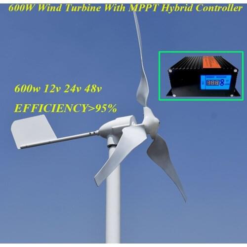 FLTXNY rated 600w Max 800w Wind Turbine Generator With 12v24v AUTO Wind Solar Hybrid MPPT Controller For Off Grid/On Grid System