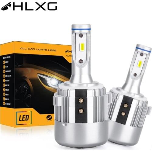HLXG For 20000LM H7 LED Automible led headlight blub Adapter Bright 6000K White Canbus 2pcs Volkswagen Golf GTi Passat MK7